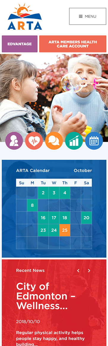 Mobile design mockup of ARTA website by SAVIAN