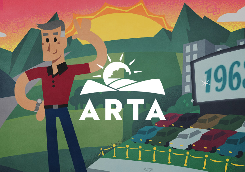 ARTA illustration and animation banner